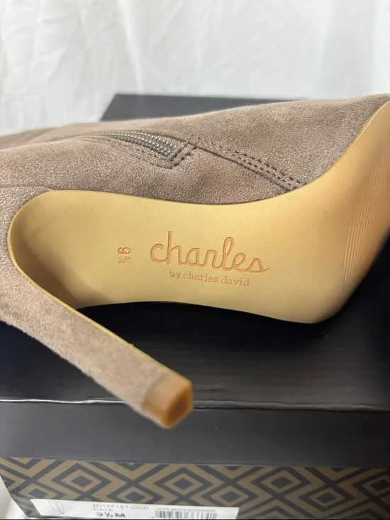 Charles by Charles David Taupe Microsuede Knee Boot (Daya) - Picture 8 of 11